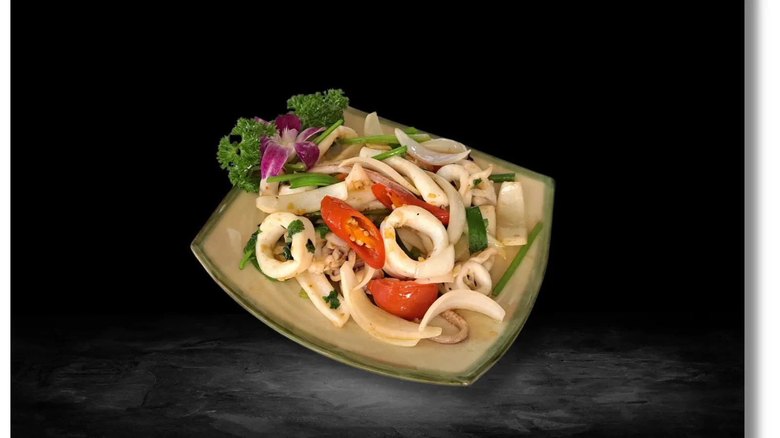 Mực xào cần tỏi