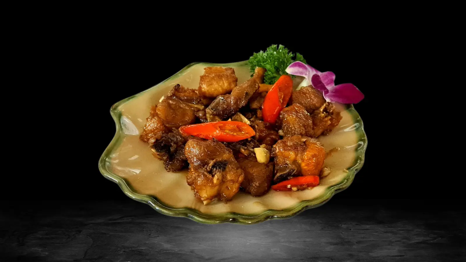 Sườn chiên mắm